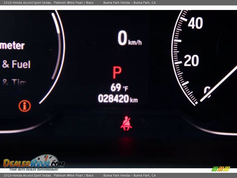 2019 Honda Accord Sport Sedan Platinum White Pearl / Black Photo #6