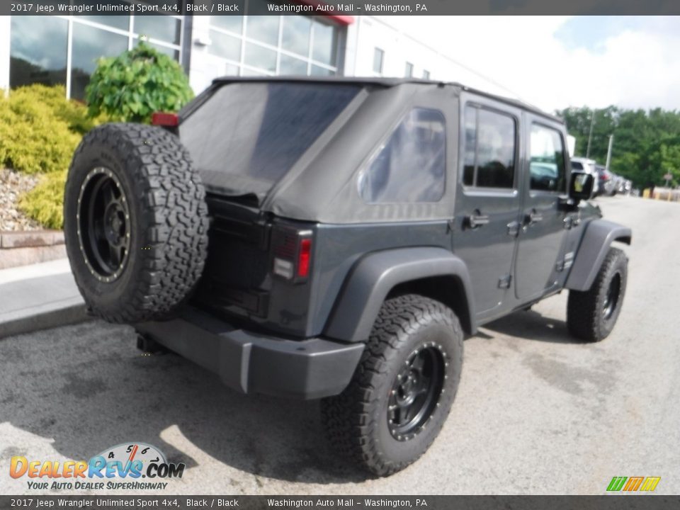 2017 Jeep Wrangler Unlimited Sport 4x4 Black / Black Photo #16