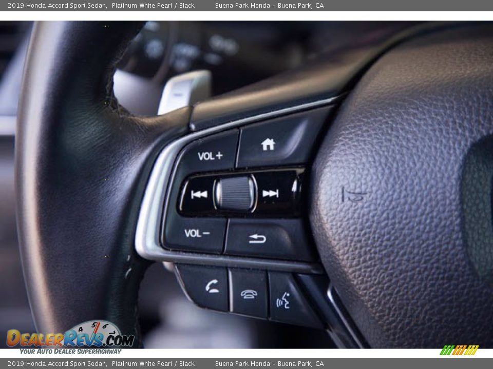 2019 Honda Accord Sport Sedan Platinum White Pearl / Black Photo #14