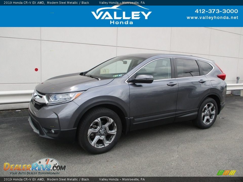 2019 Honda CR-V EX AWD Modern Steel Metallic / Black Photo #1