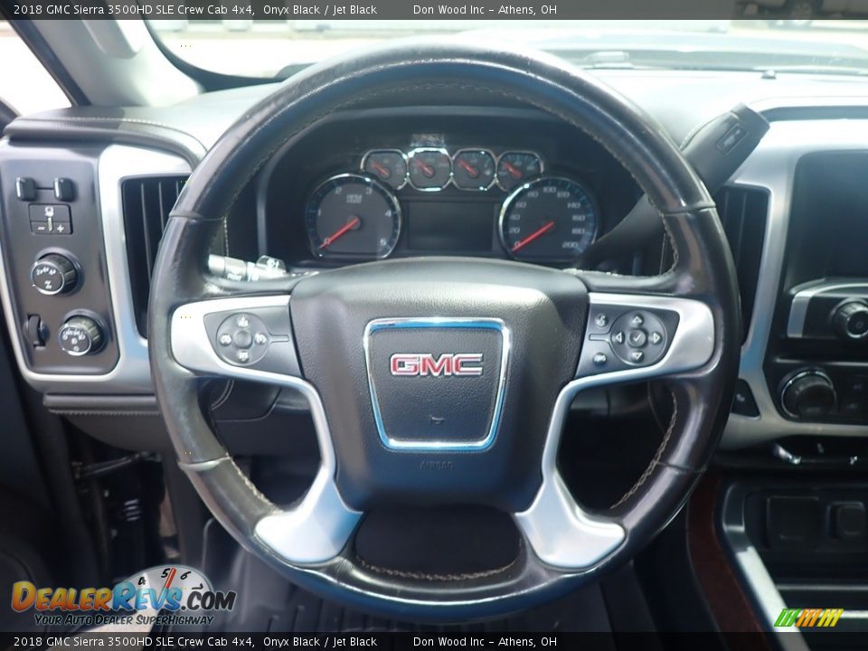 2018 GMC Sierra 3500HD SLE Crew Cab 4x4 Onyx Black / Jet Black Photo #27