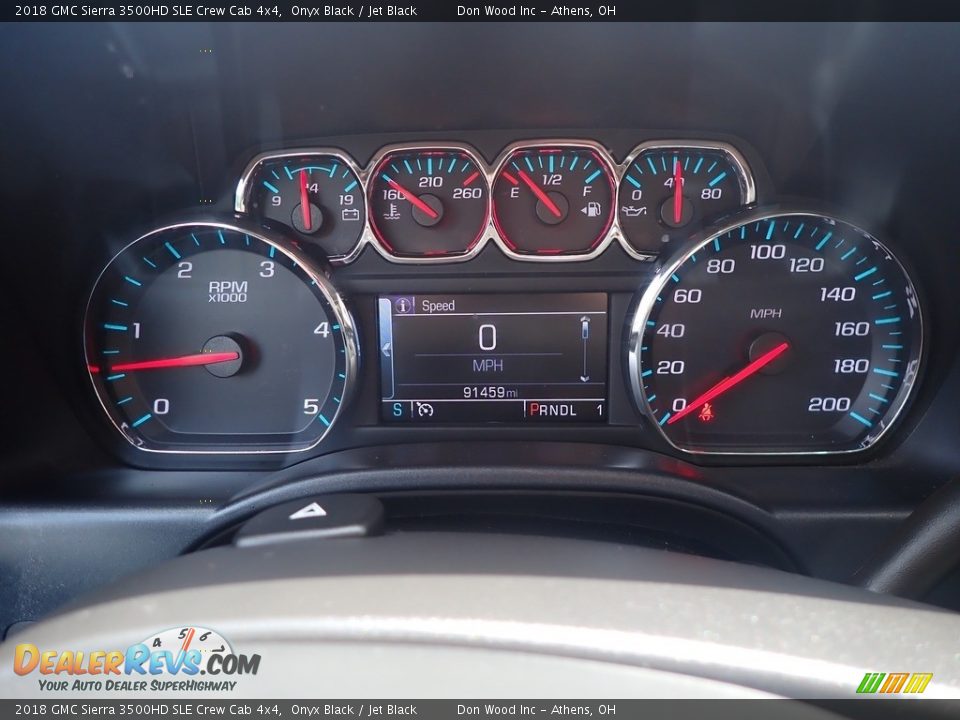 2018 GMC Sierra 3500HD SLE Crew Cab 4x4 Onyx Black / Jet Black Photo #28