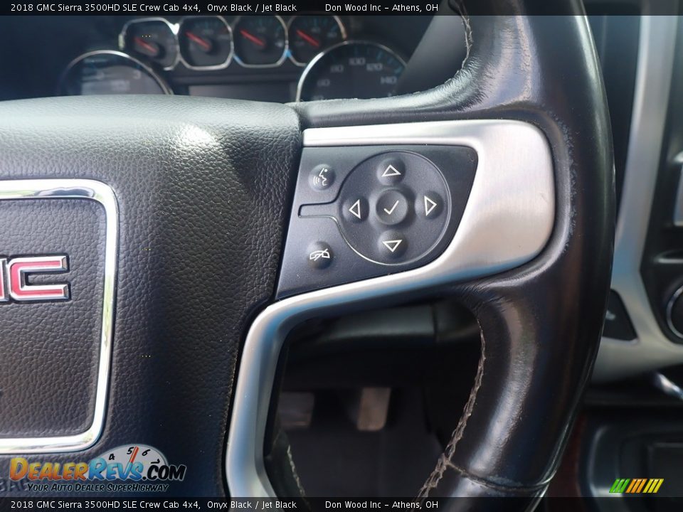 2018 GMC Sierra 3500HD SLE Crew Cab 4x4 Onyx Black / Jet Black Photo #30