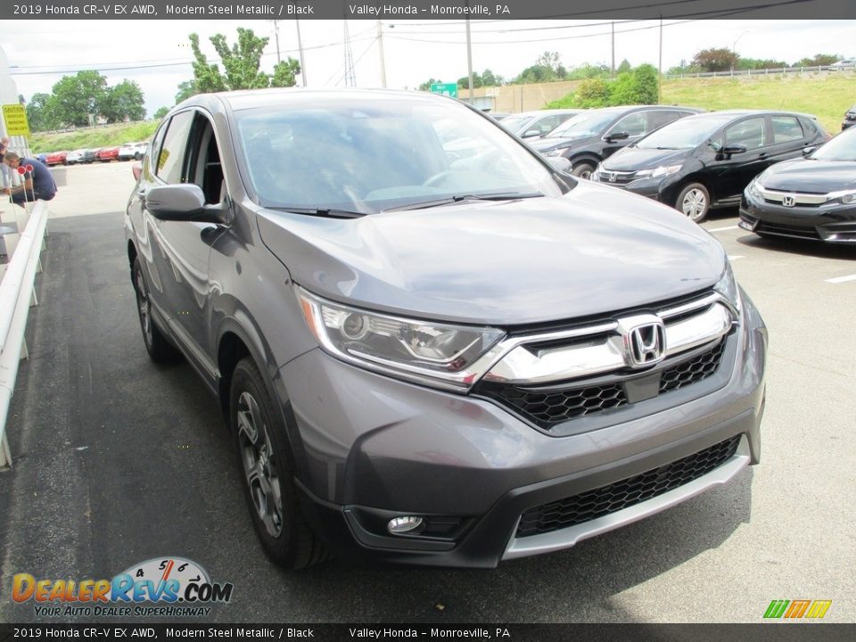 2019 Honda CR-V EX AWD Modern Steel Metallic / Black Photo #7