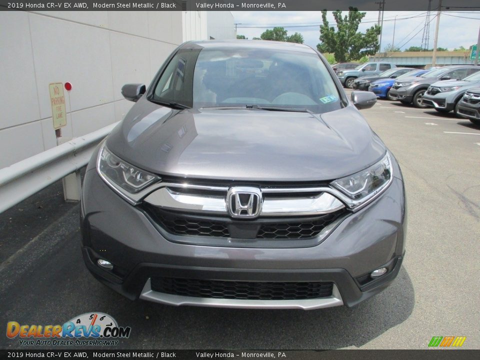 2019 Honda CR-V EX AWD Modern Steel Metallic / Black Photo #8