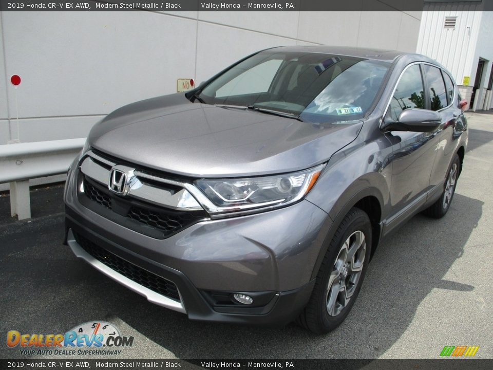 2019 Honda CR-V EX AWD Modern Steel Metallic / Black Photo #9