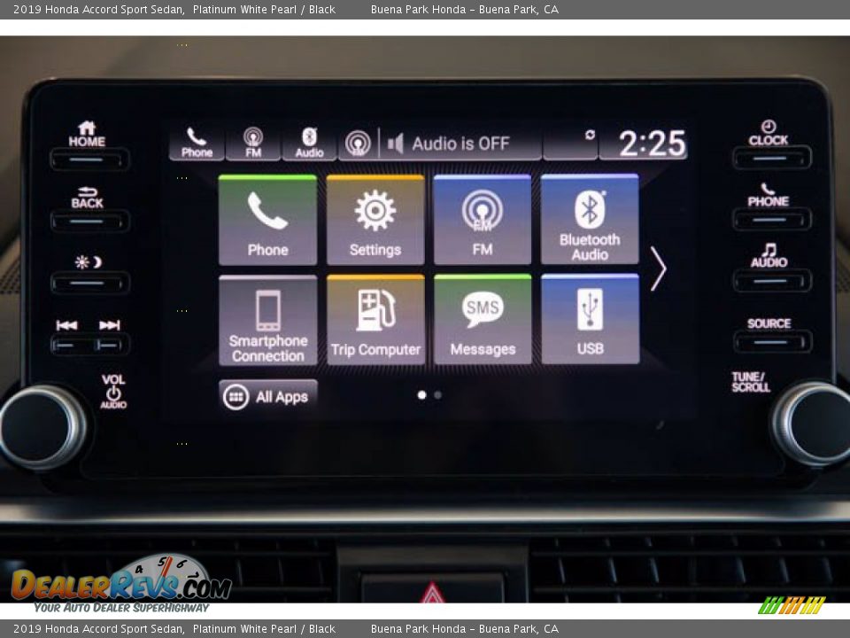 2019 Honda Accord Sport Sedan Platinum White Pearl / Black Photo #25