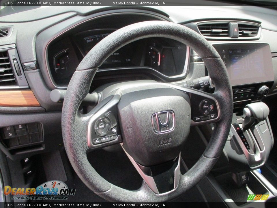 2019 Honda CR-V EX AWD Modern Steel Metallic / Black Photo #14