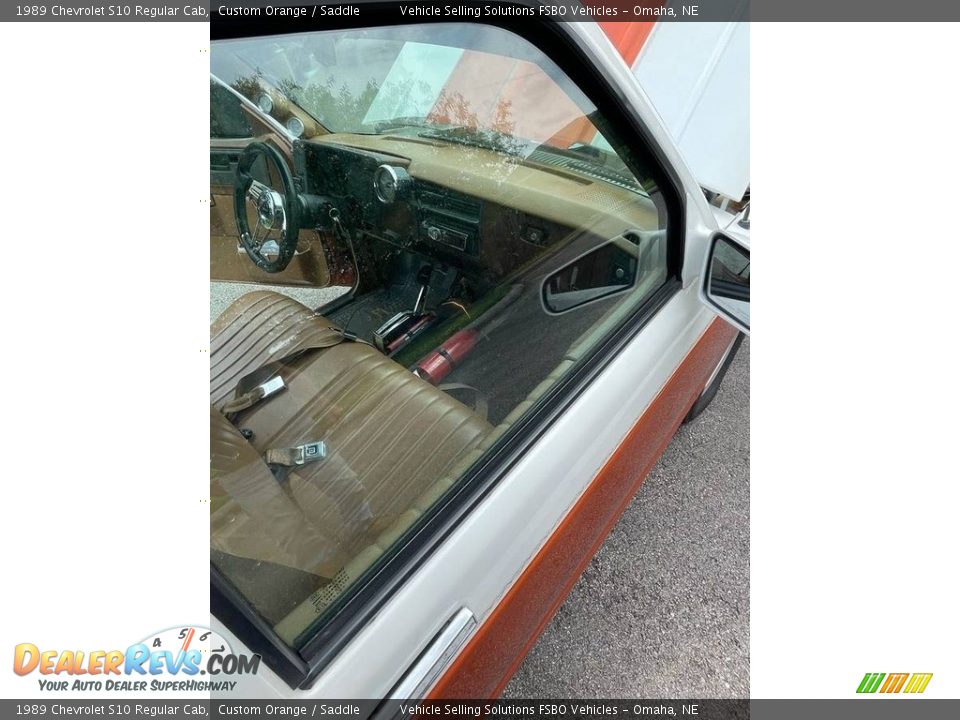 1989 Chevrolet S10 Regular Cab Custom Orange / Saddle Photo #3