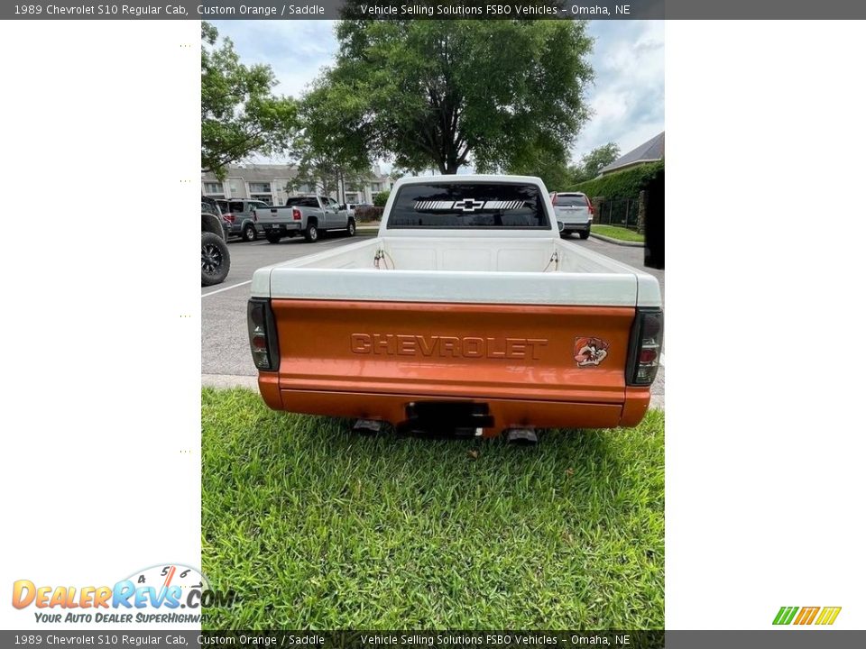 1989 Chevrolet S10 Regular Cab Custom Orange / Saddle Photo #8