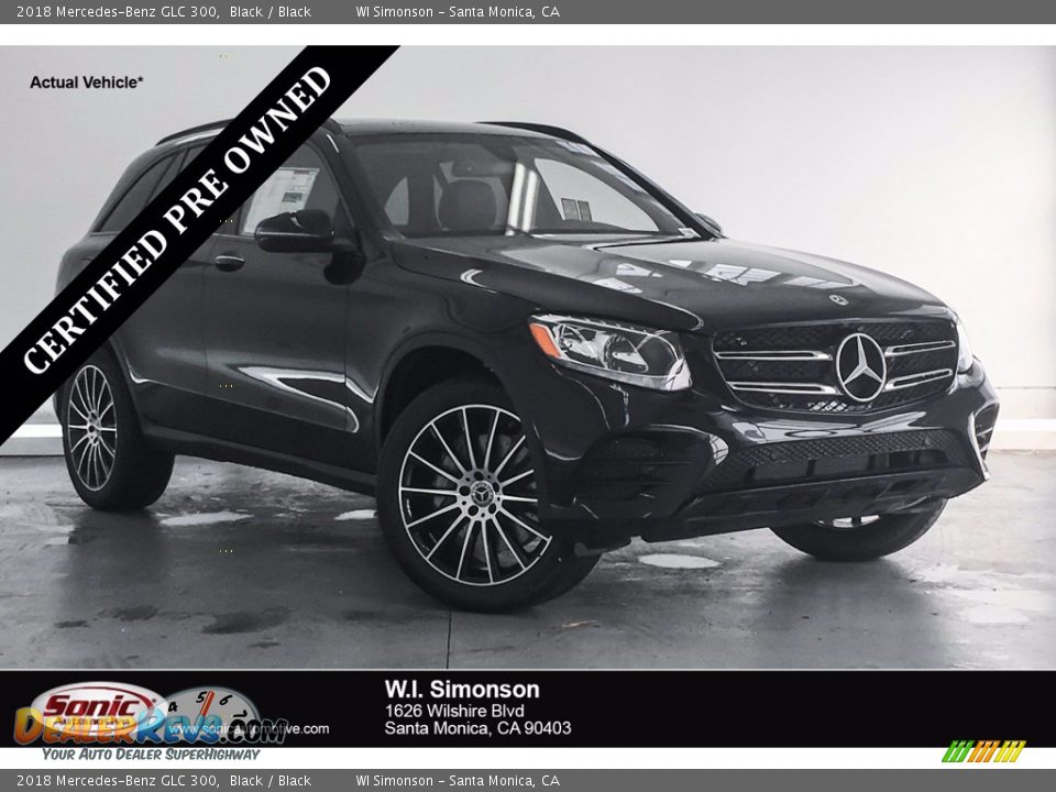 2018 Mercedes-Benz GLC 300 Black / Black Photo #1