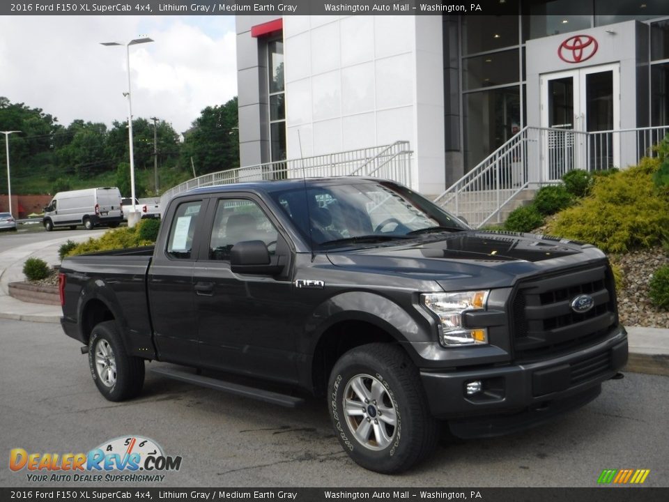 2016 Ford F150 XL SuperCab 4x4 Lithium Gray / Medium Earth Gray Photo #1