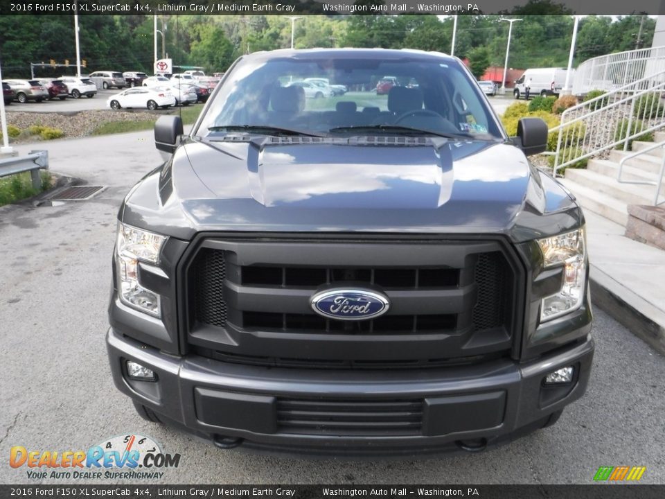 2016 Ford F150 XL SuperCab 4x4 Lithium Gray / Medium Earth Gray Photo #9