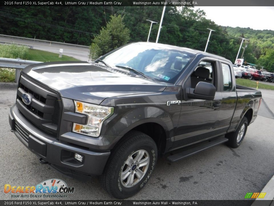 2016 Ford F150 XL SuperCab 4x4 Lithium Gray / Medium Earth Gray Photo #10