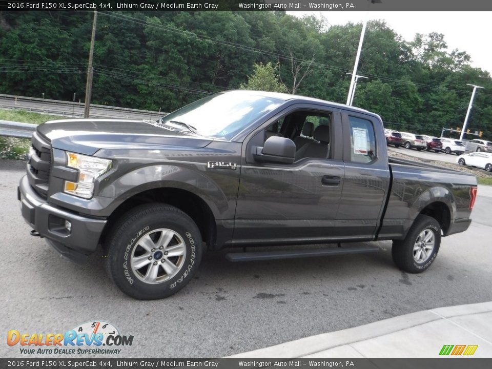 2016 Ford F150 XL SuperCab 4x4 Lithium Gray / Medium Earth Gray Photo #11