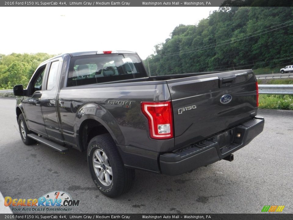 2016 Ford F150 XL SuperCab 4x4 Lithium Gray / Medium Earth Gray Photo #14