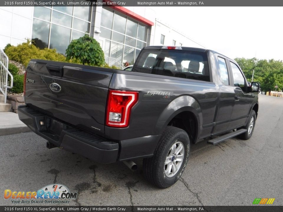 2016 Ford F150 XL SuperCab 4x4 Lithium Gray / Medium Earth Gray Photo #16