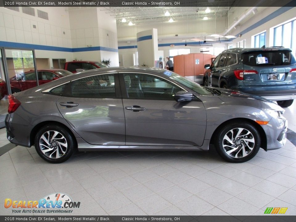 2018 Honda Civic EX Sedan Modern Steel Metallic / Black Photo #4