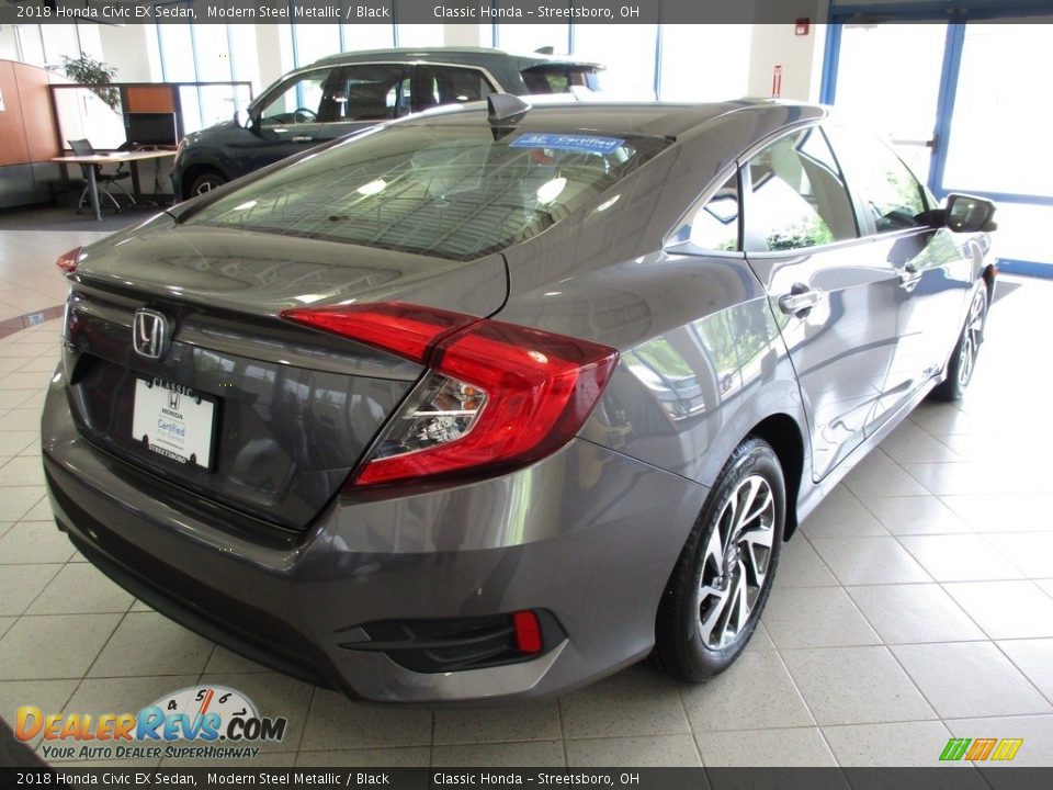 2018 Honda Civic EX Sedan Modern Steel Metallic / Black Photo #7