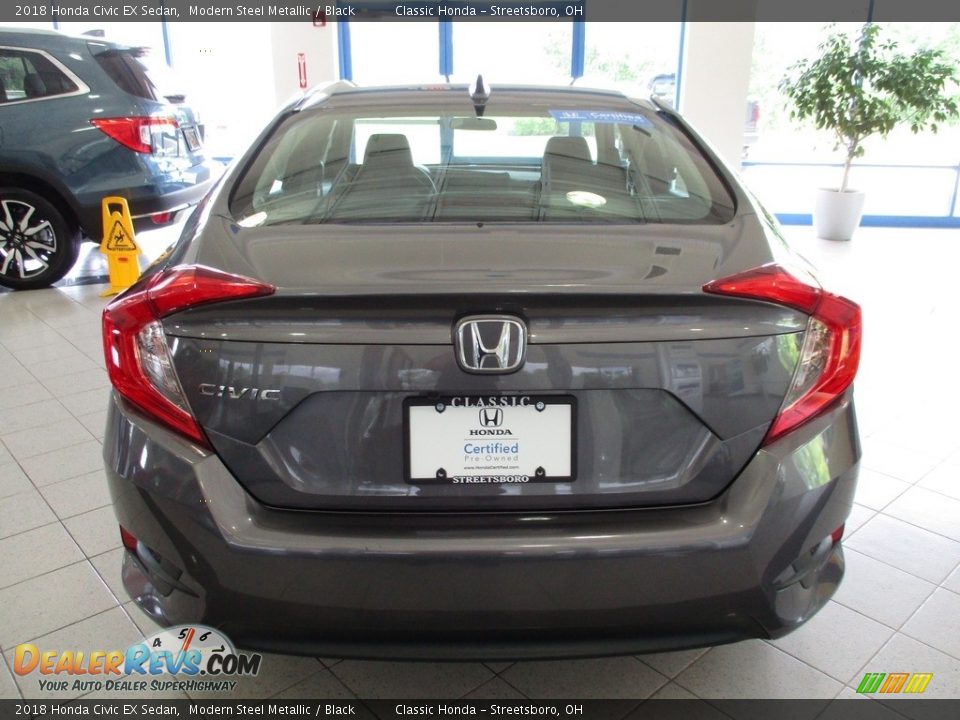 2018 Honda Civic EX Sedan Modern Steel Metallic / Black Photo #8