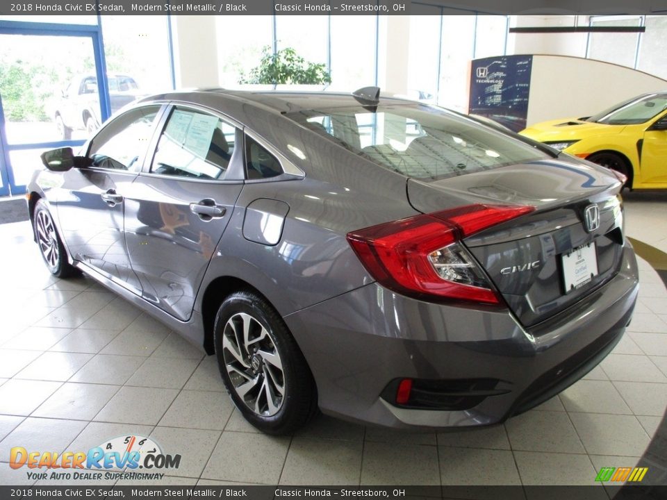 2018 Honda Civic EX Sedan Modern Steel Metallic / Black Photo #9