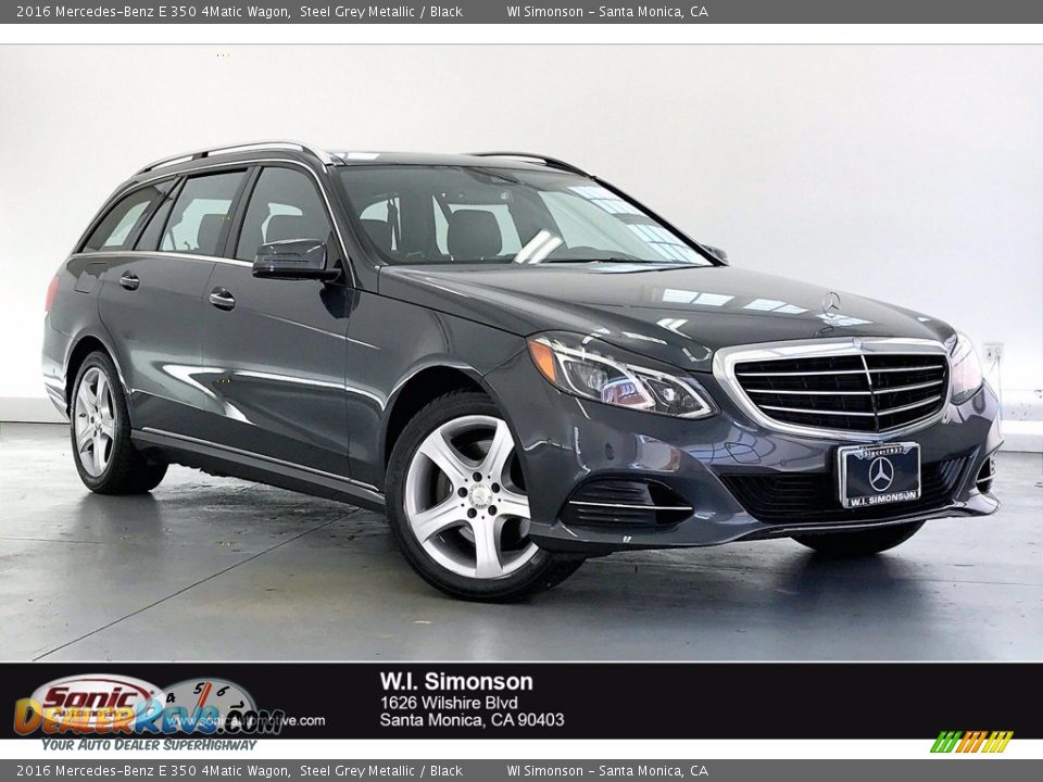 2016 Mercedes-Benz E 350 4Matic Wagon Steel Grey Metallic / Black Photo #1