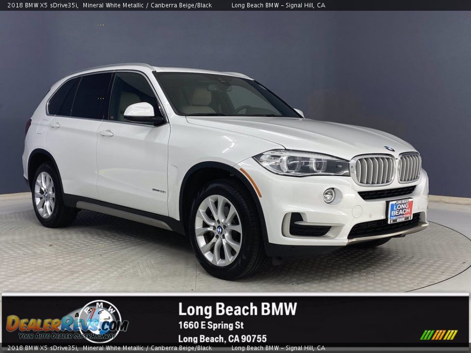 2018 BMW X5 sDrive35i Mineral White Metallic / Canberra Beige/Black Photo #1