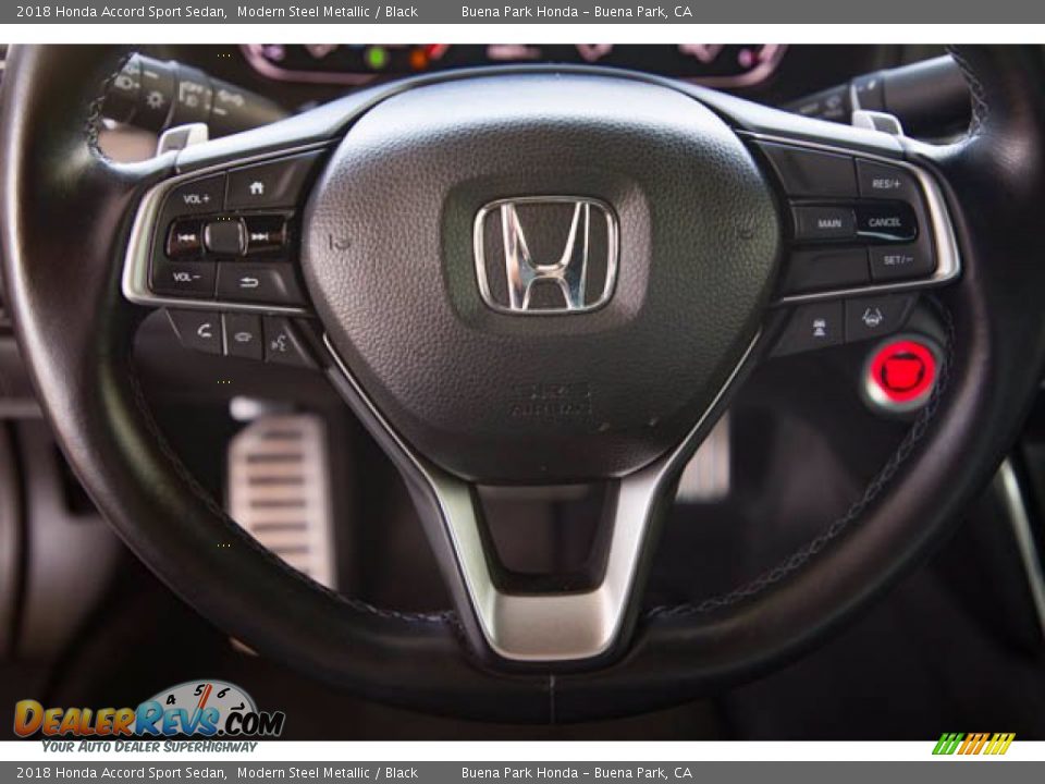 2018 Honda Accord Sport Sedan Modern Steel Metallic / Black Photo #12