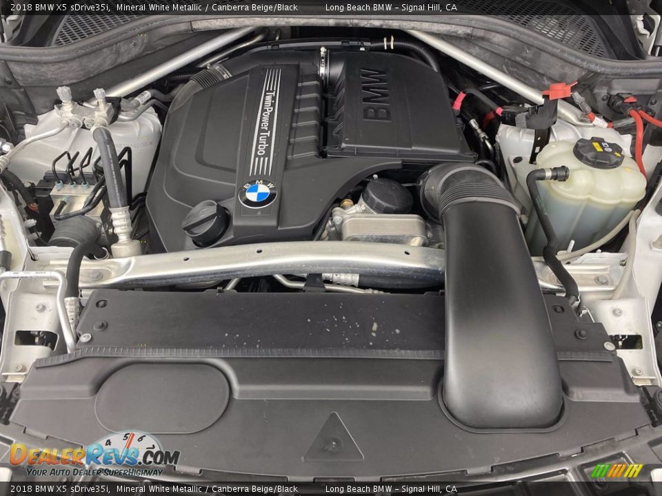2018 BMW X5 sDrive35i Mineral White Metallic / Canberra Beige/Black Photo #12