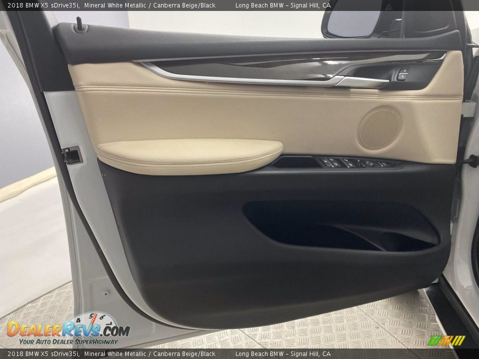 2018 BMW X5 sDrive35i Mineral White Metallic / Canberra Beige/Black Photo #13