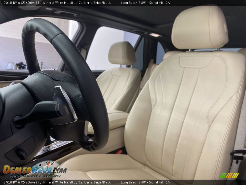 2018 BMW X5 sDrive35i Mineral White Metallic / Canberra Beige/Black Photo #17