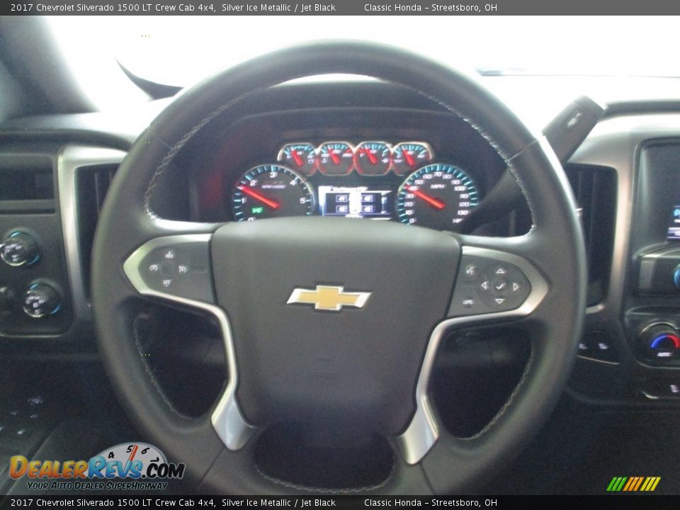 2017 Chevrolet Silverado 1500 LT Crew Cab 4x4 Silver Ice Metallic / Jet Black Photo #31