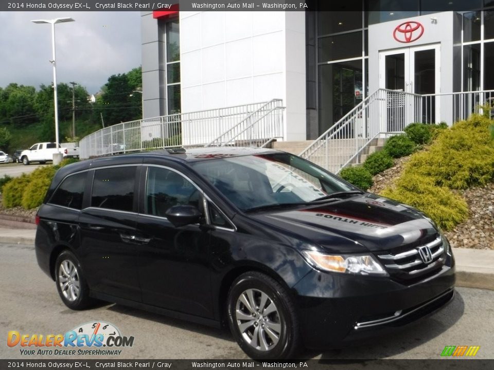 2014 Honda Odyssey EX-L Crystal Black Pearl / Gray Photo #1