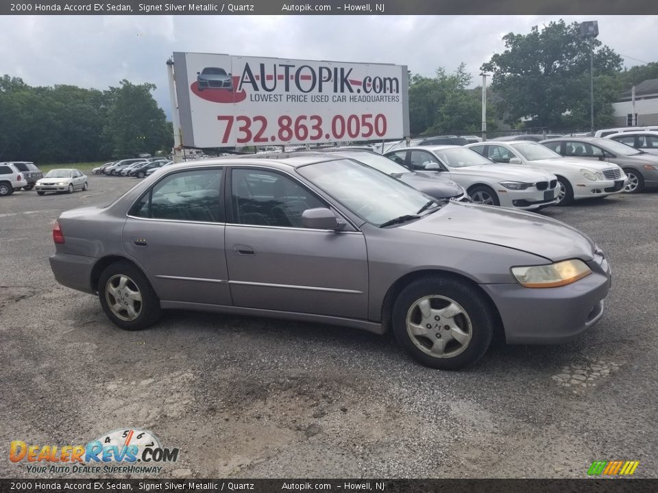 2000 Honda Accord EX Sedan Signet Silver Metallic / Quartz Photo #2