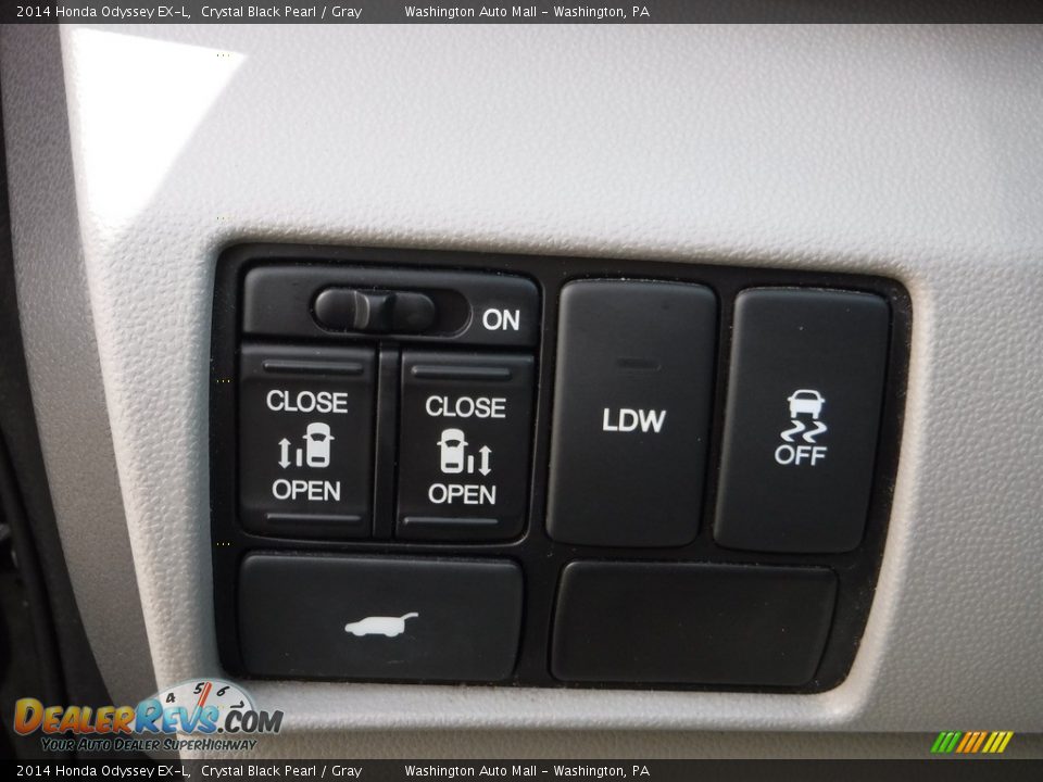 2014 Honda Odyssey EX-L Crystal Black Pearl / Gray Photo #7