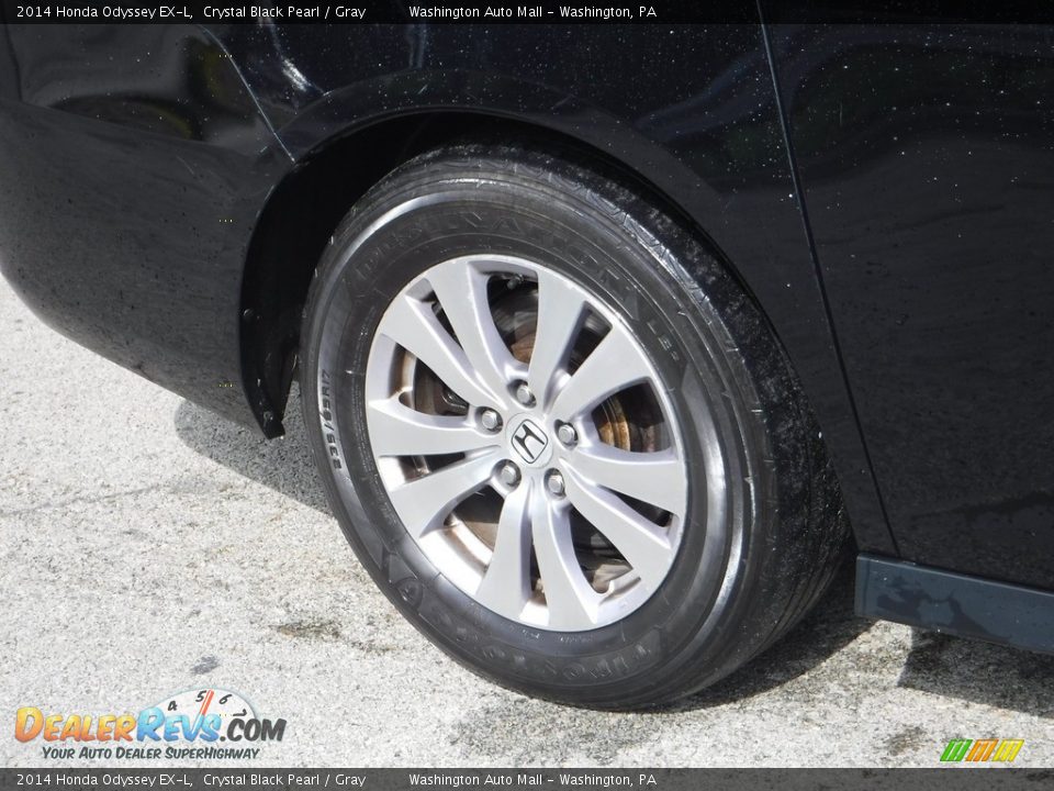 2014 Honda Odyssey EX-L Crystal Black Pearl / Gray Photo #8