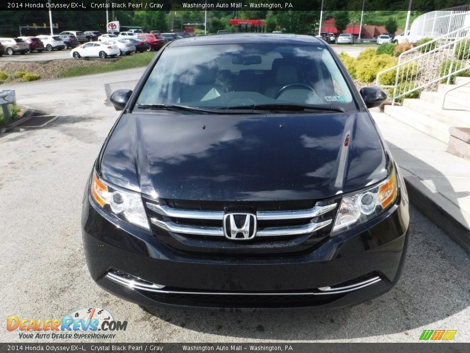 2014 Honda Odyssey EX-L Crystal Black Pearl / Gray Photo #10