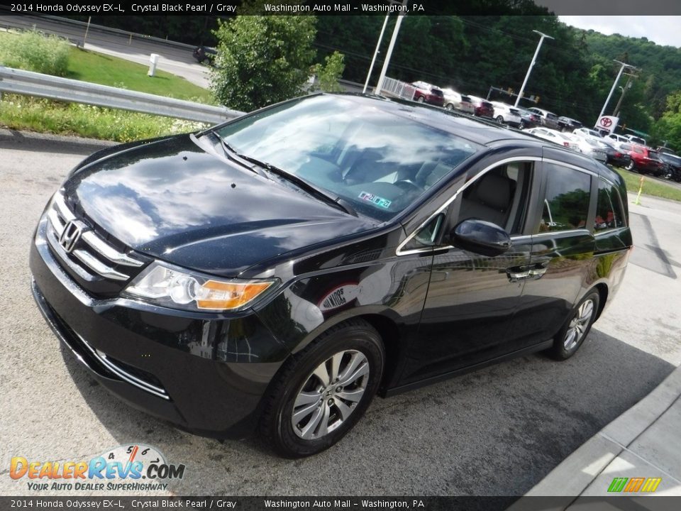 2014 Honda Odyssey EX-L Crystal Black Pearl / Gray Photo #11