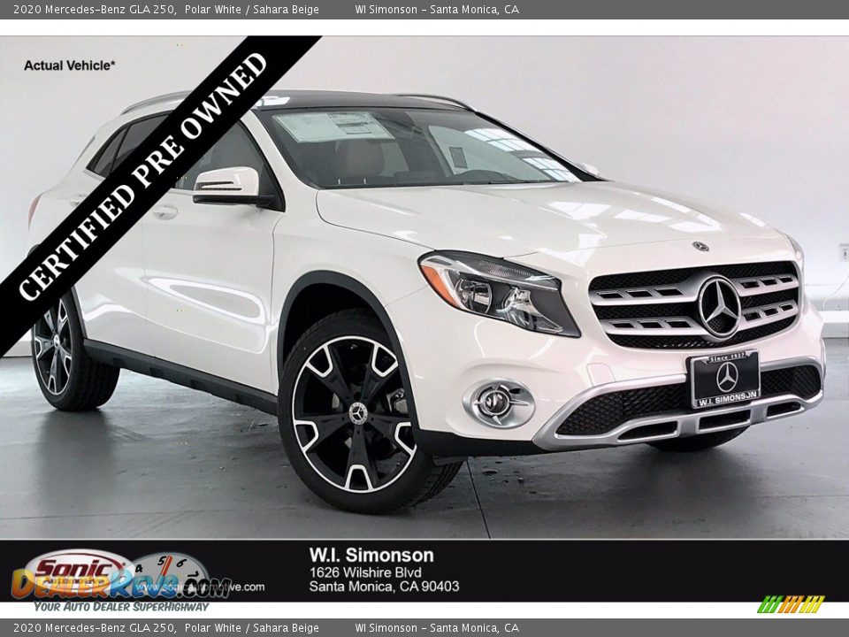 2020 Mercedes-Benz GLA 250 Polar White / Sahara Beige Photo #1