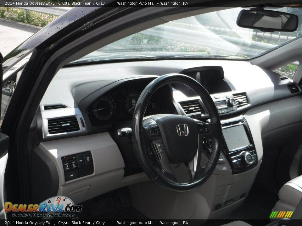 2014 Honda Odyssey EX-L Crystal Black Pearl / Gray Photo #16