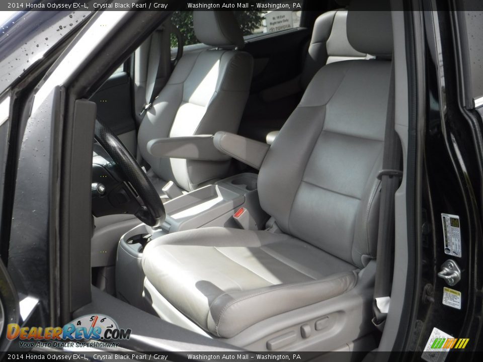 2014 Honda Odyssey EX-L Crystal Black Pearl / Gray Photo #19