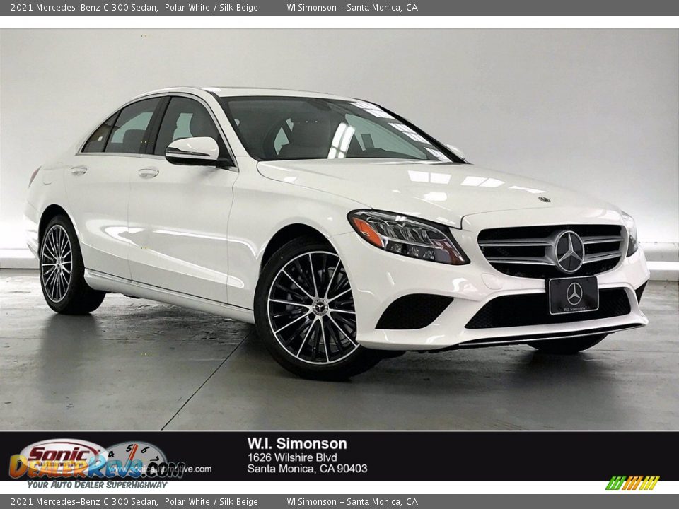 2021 Mercedes-Benz C 300 Sedan Polar White / Silk Beige Photo #1