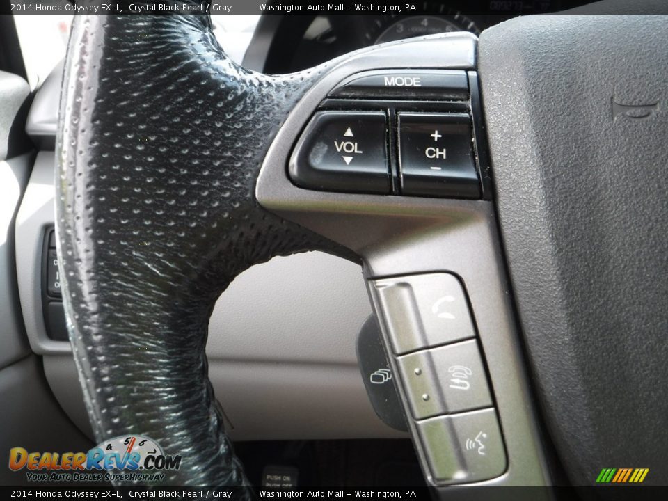 2014 Honda Odyssey EX-L Crystal Black Pearl / Gray Photo #21