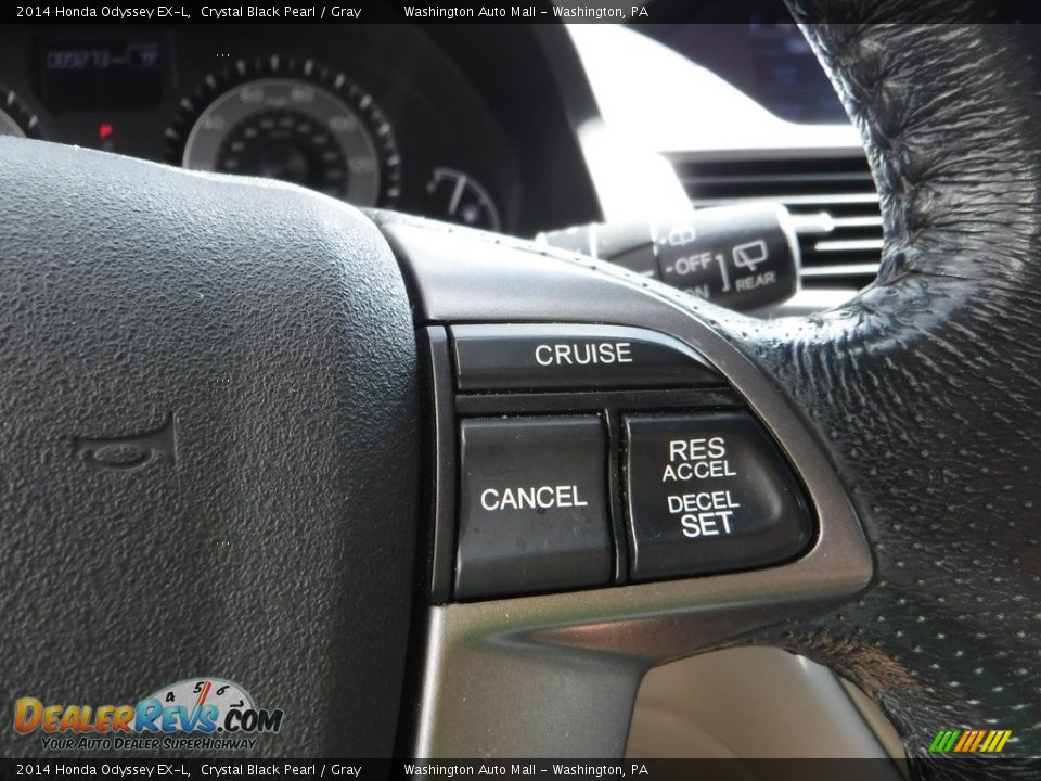 2014 Honda Odyssey EX-L Crystal Black Pearl / Gray Photo #22