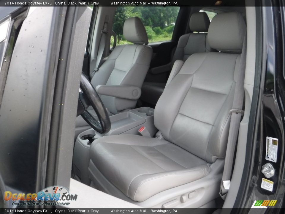 2014 Honda Odyssey EX-L Crystal Black Pearl / Gray Photo #24