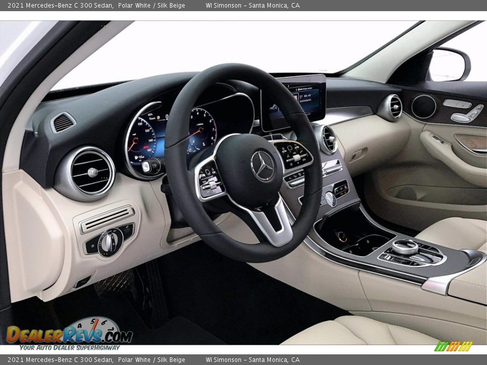 2021 Mercedes-Benz C 300 Sedan Polar White / Silk Beige Photo #4