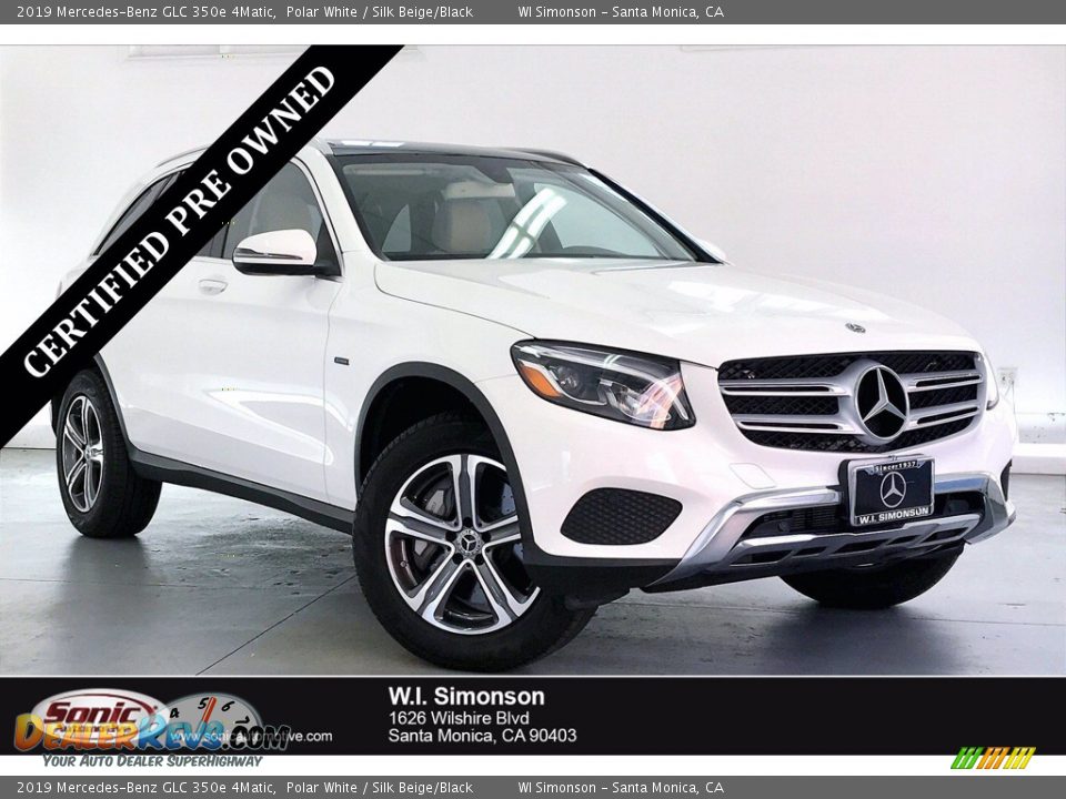 2019 Mercedes-Benz GLC 350e 4Matic Polar White / Silk Beige/Black Photo #1