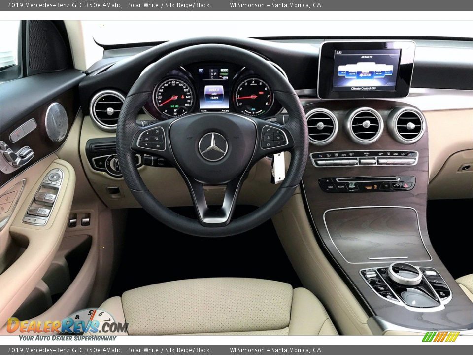 2019 Mercedes-Benz GLC 350e 4Matic Polar White / Silk Beige/Black Photo #4