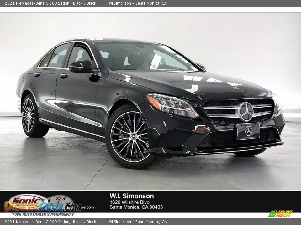 2021 Mercedes-Benz C 300 Sedan Black / Black Photo #1