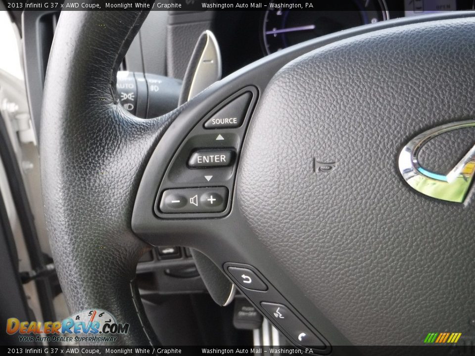 2013 Infiniti G 37 x AWD Coupe Moonlight White / Graphite Photo #8